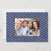 Carte Hanoukka simple Blue et Gold Foil (Dos)
