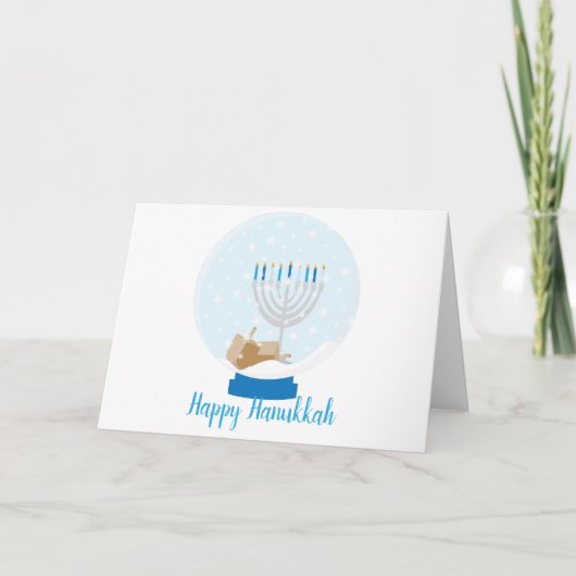 Carte Hanoukka Snow Globe (Devant)