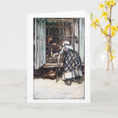 Carte Hansel a mis en cage par la sorcière (Fleur jaune)