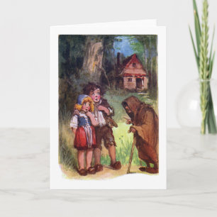 Carte Hansel et Gretel rencontrent la sorcière