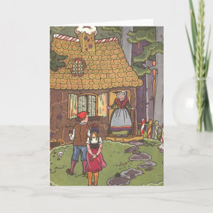 Carte Hansel et Gretel, Vintage Fairy Tale par Hauman