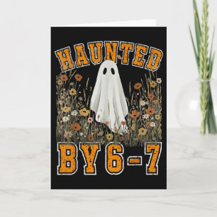 Carte Hanté par 6 7 fantôme floral 67 mème Halloween Six