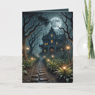 Carte Hantée Maison D'Halloween Au Lune