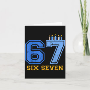 Carte Hanukkah 67 Six Seven Garçon Fille Enfants 67 Meme