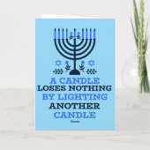 Carte Hanukkah Quote Hanukkah Card  (Dos)
