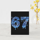 Carte Hanukkah Six Seven 67 Meme Funny Dreidel Menorah S (Fleur jaune)