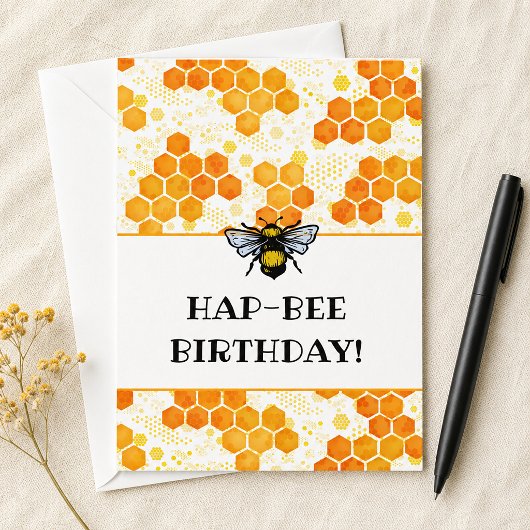 Carte HapBEE Anniversaire Bumblebee