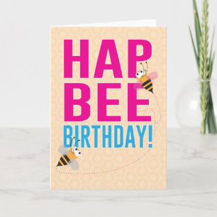 Carte HapBEE Anniversaire (Joyeux Anniversaire)