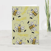 Carte HapBEE Bee Collage Anniversaire (Devant)
