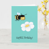 Carte HapBEE (heureux) Anniversaire Fleur d'abeille (Fleur jaune)