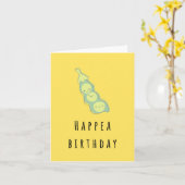 Carte Happa Anniversaire - Amusant Message d'Anniversair (Fleur jaune)