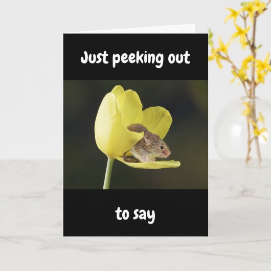 CARTE HAPPIEST OF "ALL" BIRTHDAYS WISHED TO "YOU" (Fleur jaune)