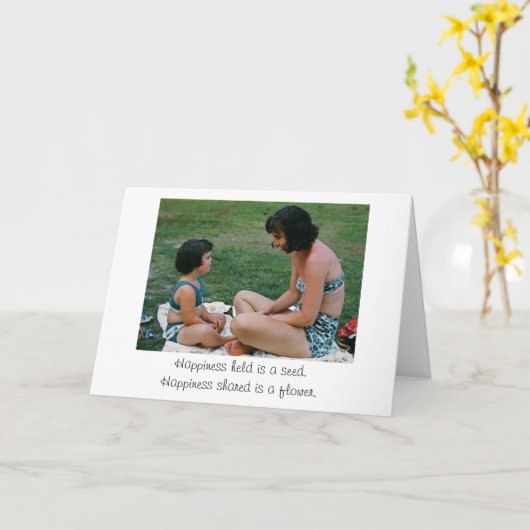 Carte Happiness Held/Happiness Shared (Fleur jaune)