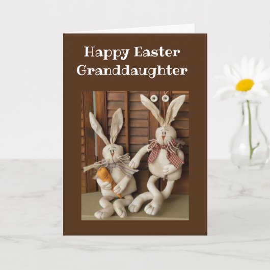 CARTE HAPPPY EASTER **GRANDDAUGHTER** CARD (Petite plante)
