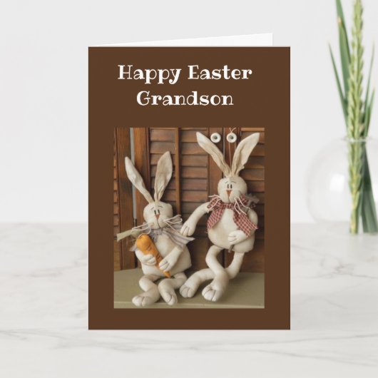 CARTE HAPPPY EASTER **GRANDSON** CARD (Devant)