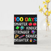 Carte Happy 100 Days Of School 100th Day Of School Kids  (Fleur jaune)