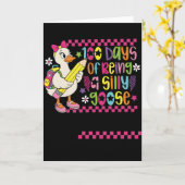 Carte Happy 100 Days of School Cute Duck Teacher (Fleur jaune)