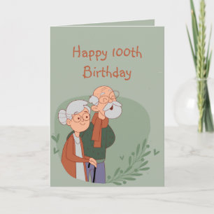 Carte Happy 100e anniversaire de Funny Golden Years Old