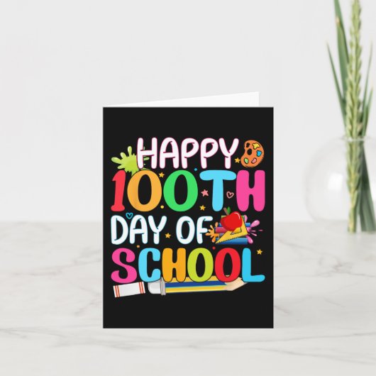 Carte Happy 100e Jour de l'Âge de l'École (Devant)