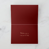 Carte Happy 100th Birthday Name Gold Typography Burgundy (Intérieur)