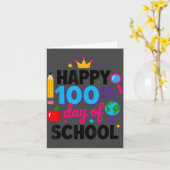 Carte Happy 100th Day Of School 100 Days Smarter Teacher (Fleur jaune)
