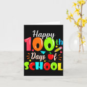 Carte Happy 100th Day Of School Funny Teachers Sudents K (Fleur jaune)