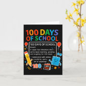 Carte Happy 100th Day Of School Student Design, 100 Days (Fleur jaune)