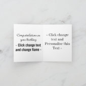 Carte Happy 19th Birthday Great Black and blue boy Card (Intérieur)