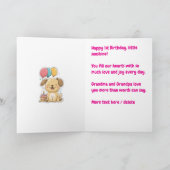 Carte Happy 1st Birthday Special Granddaughter, Custom (Intérieur)