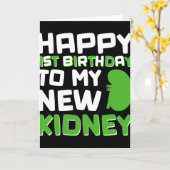 Carte Happy 1st Birthday To My New Kidney - Kidney Trans (Fleur jaune)