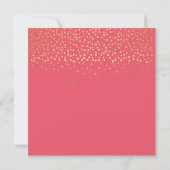 Carte Happy 2024 - Raspberry & Gold Script & Confetti (Dos)