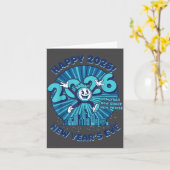 Carte Happy 2026 New Year's Eve Celebration Design  (Fleur jaune)