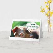 Carte HAPPY **21st** ADULTHOOD IS SO MUCH "FUN" (Fleur jaune)