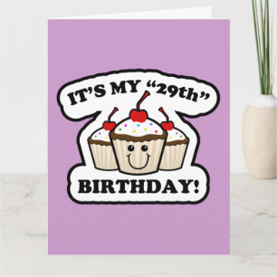 Carte Happy "29th" Birthday