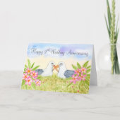 Carte Happy 2nd Wedding Anniversary Laysan Albatross (Devant)