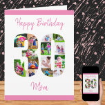 Carte Happy 30th Birthday Maman 30 Number Photo Collage<br><div class="desc">Say Happy 30th Birthday Maman with unique birthday card and your own custom photo collage. This birthday card for mama has feminine script typographiy in pink and simply styling in order to focus on your pictures in the number 30. The template is set up for you to edit happy birthday...</div>