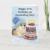 Carte  Happy 47th Groundhog Day Birthday  (Devant)