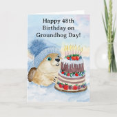 Carte Happy 48th Groundhog Day Birthday (Devant)