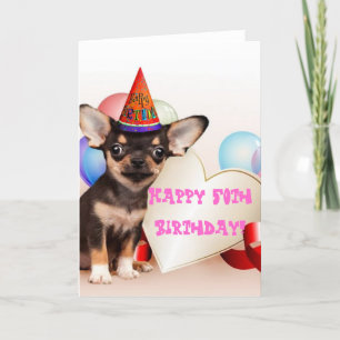 Carte Happy 50th Birthday Chihuahua greeting card