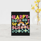 Carte Happy 50th Day Of School Retro Teacher Students Sm (Fleur jaune)