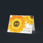 Carte Happy 60th Birthday, Sunflowers Design<br><div class="desc">Happy 60th Birthday,  Sunflowers Design. Bright and colorful design with sunflowers in shades of yellow,  orange,  gold,  and brown. Digital art floral illustration. Bring a little sunshine to someone's birthday. Art,  image et copyright frais © Shoaff Ballanger Studios</div>