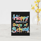 Carte Happy 67 Days Of School Math Equation Teacher Six (Fleur jaune)