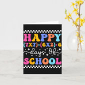 Carte Happy 67 Days Of School Math Teacher Students Six (Fleur jaune)