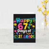 Carte Happy 67th Day Of 1st Grade School Meme 67 Kids Te (Fleur jaune)