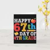 Carte Happy 67th Day Of 4th Grade Teacher Student 67 Day (Fleur jaune)