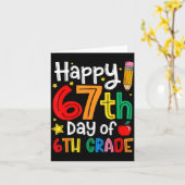 Carte Happy 67th Day Of 6th Grade Teacher Student Six Se (Fleur jaune)