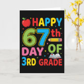 Carte Happy 67th Day of School Teacher Cute Classroom (Fleur jaune)
