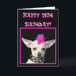 Carte Happy 70th Birthday Chihuahua Punk greeting card<br><div class="desc">Happy 70th Birthday Chihuahua Punk greeting card</div>