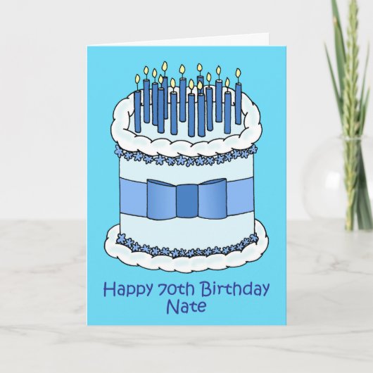 Carte Happy 70th Birthday Nate (Devant)