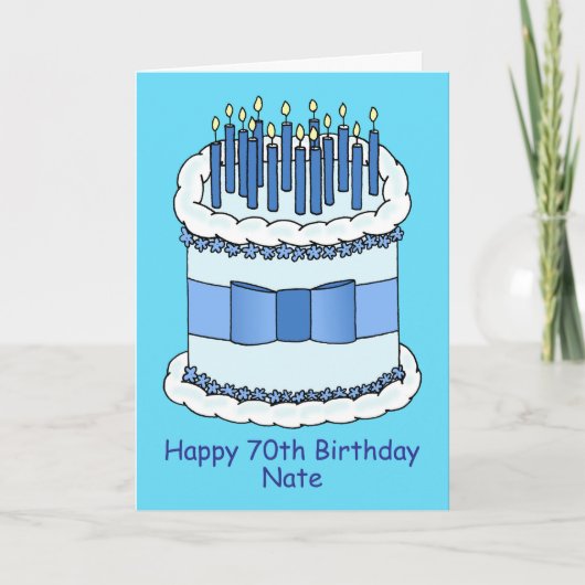 Carte Happy 70th Birthday Nate (Devant)